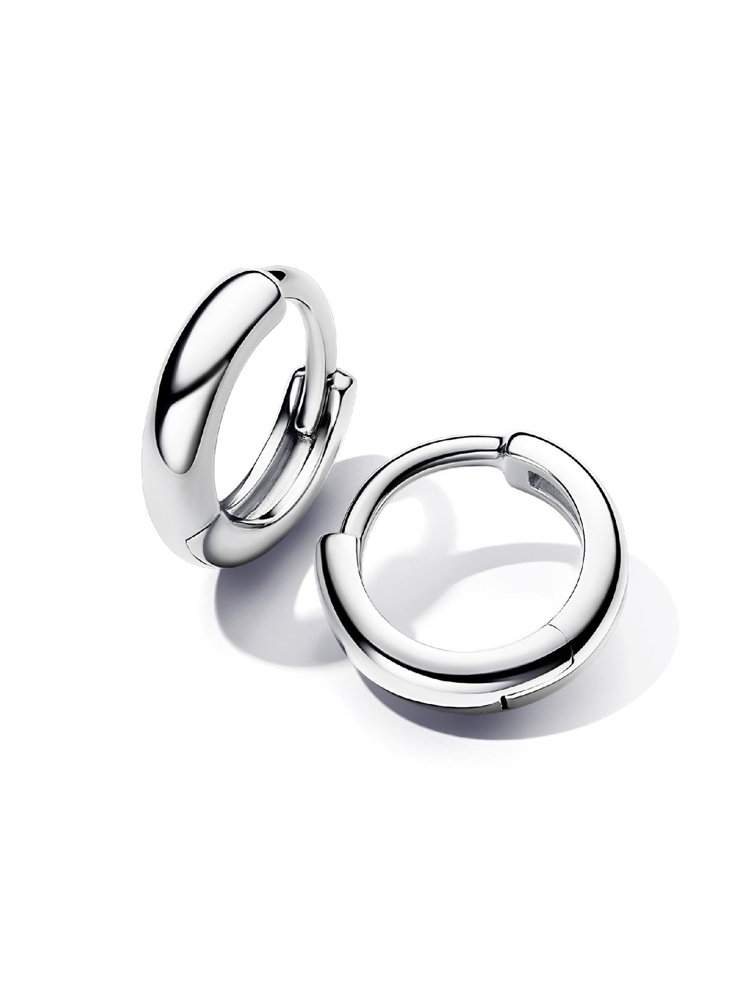 Boucles d'Oreilles Créoles Huggie Rondes