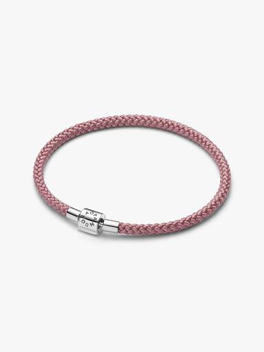 Bracelet Cordon Rose Brillant