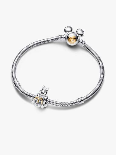 Charm Winnie l’Ourson Disney 100e anniversaire avec diamant de synthèse
