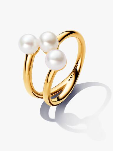 Bague Ouverte Perle de Culture d'Eau Douce Traitée