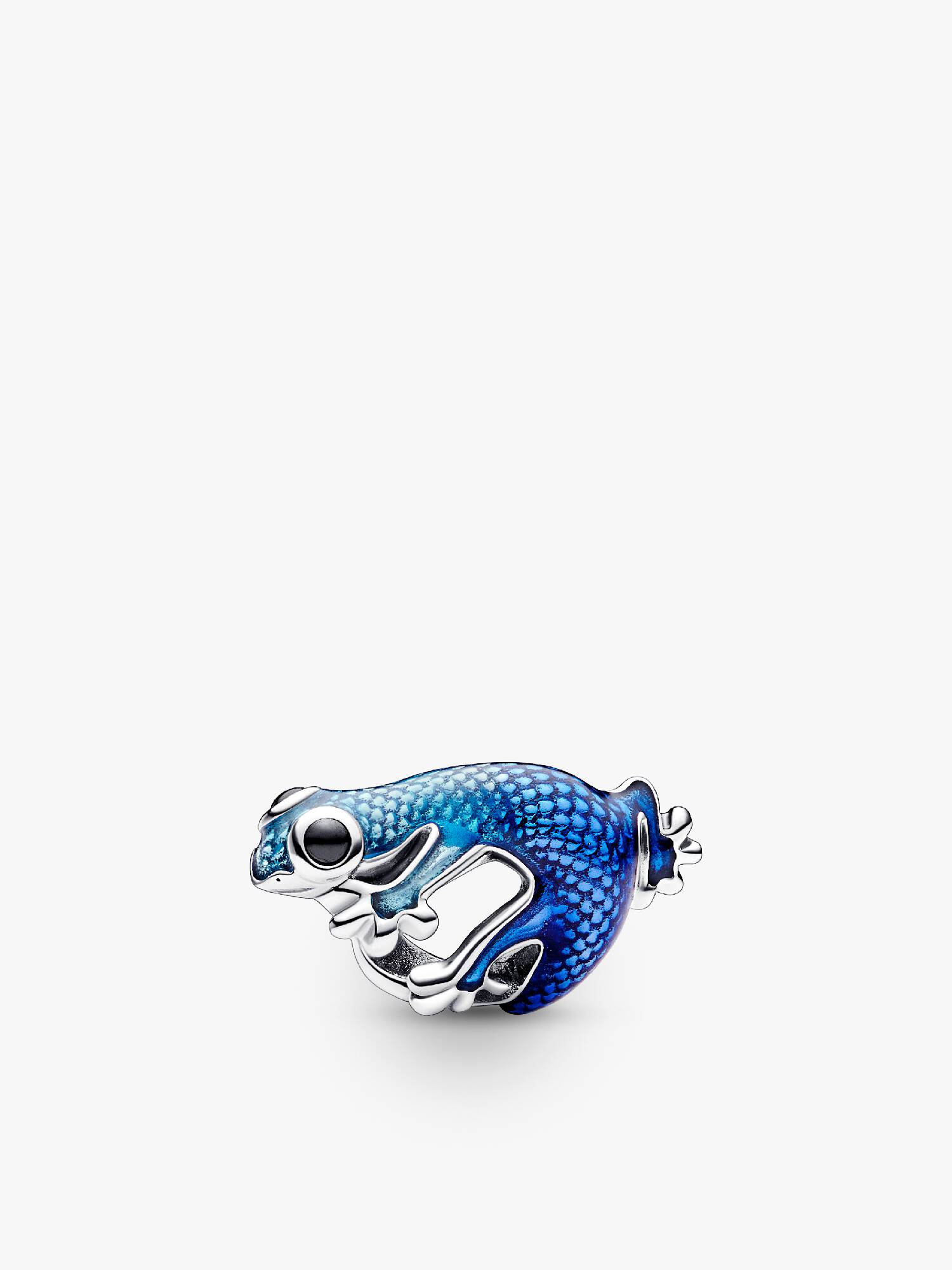 Charm Gecko Bleu Métallique