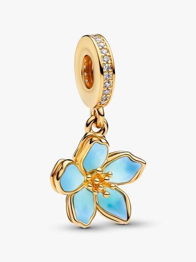 Charm Pendant Fleur Bleue