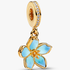 Charm Pendant Fleur Bleue Charm Pendant Fleur Bleue