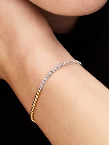 Bracelet Rivière et Sphères Bimatière