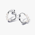 Clous d’Oreilles Cercle de Forme Organique & Perles de Culture d'Eau Douce Traitées Clous d’Oreilles Cercle de Forme Organique & Perles de Culture d'Eau Douce Traitées