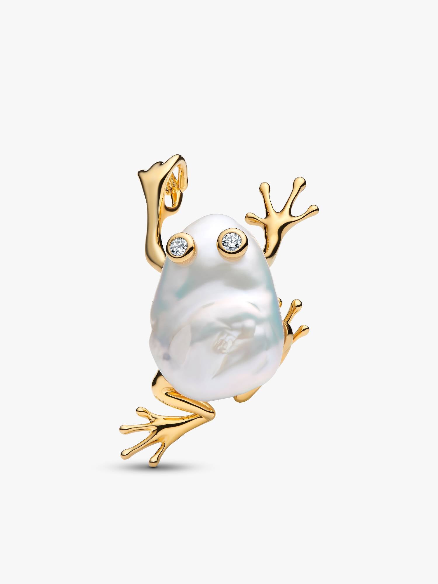 Pendentif Grenouille XL en Perle de Culture d'Eau Douce Traitée