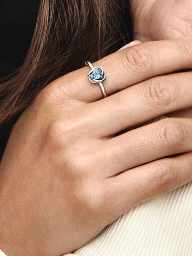 Bague Cercles de l’Éternité Bleu Azur