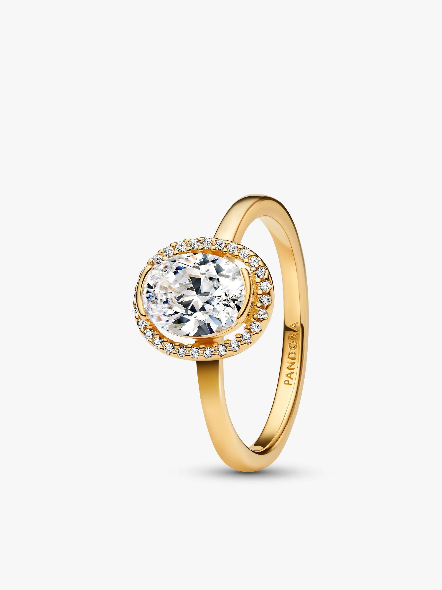 Bague Halo Ovale Scintillant