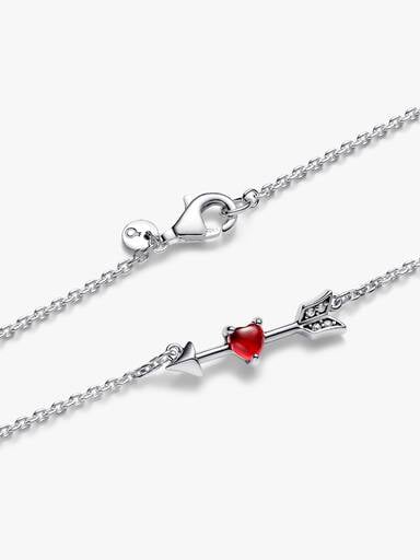 Collier Flèche & Cœur en Verre de Murano