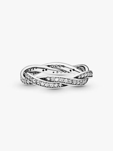 Bague Torsades Scintillante