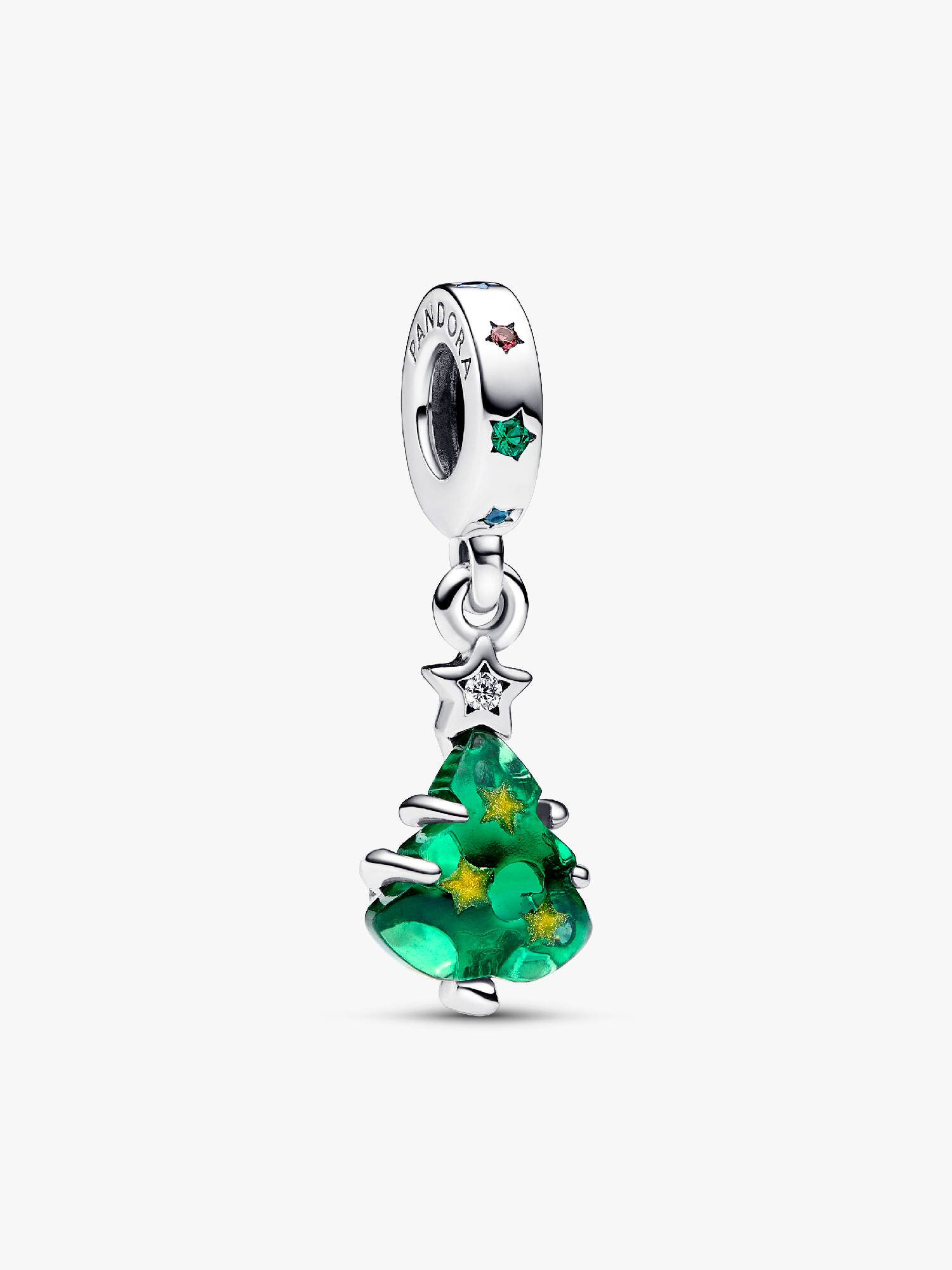 Charm Pendant Sapin de Noël Scintillant