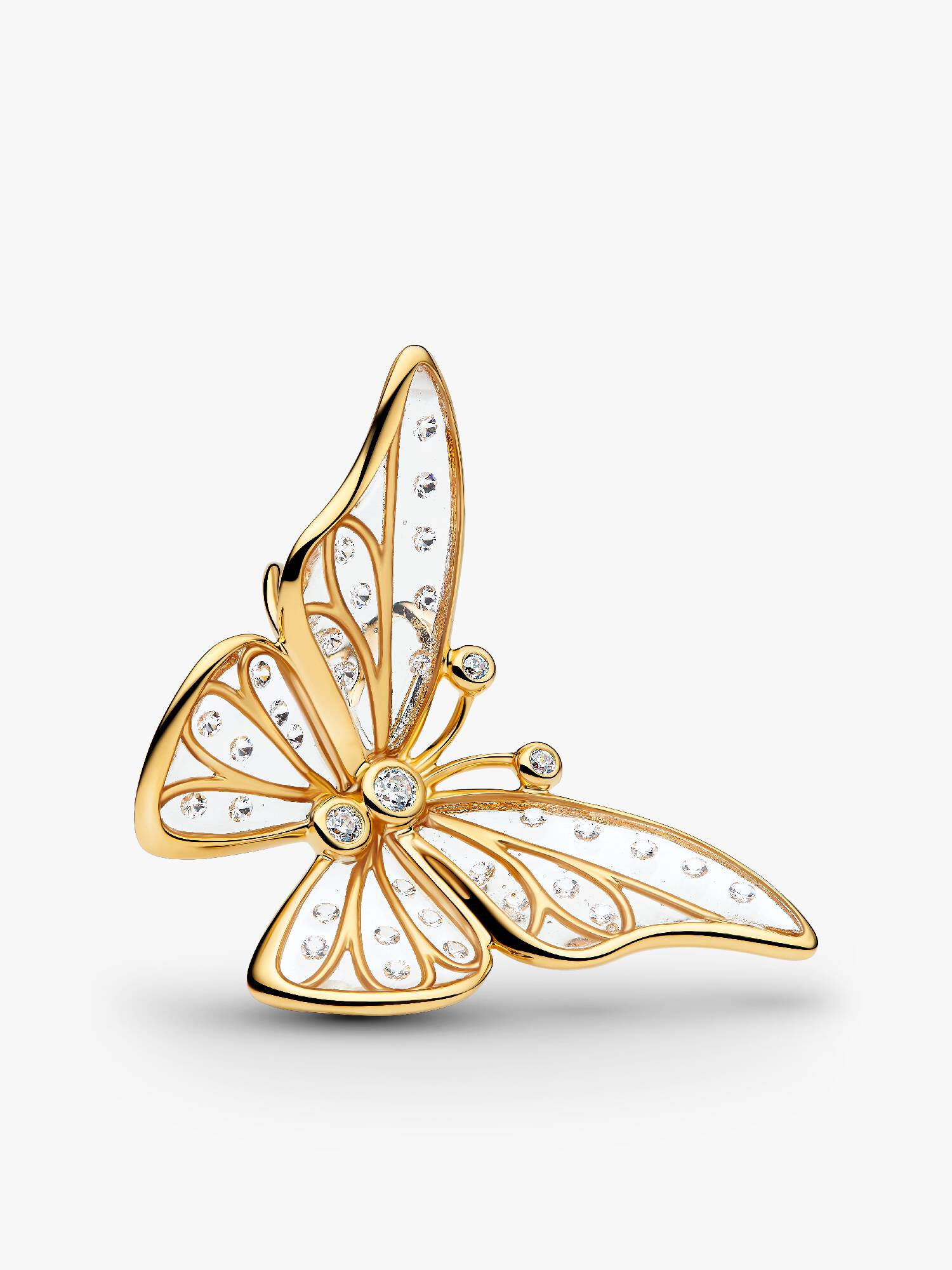 Charm Papillon XL Ajouré Doré