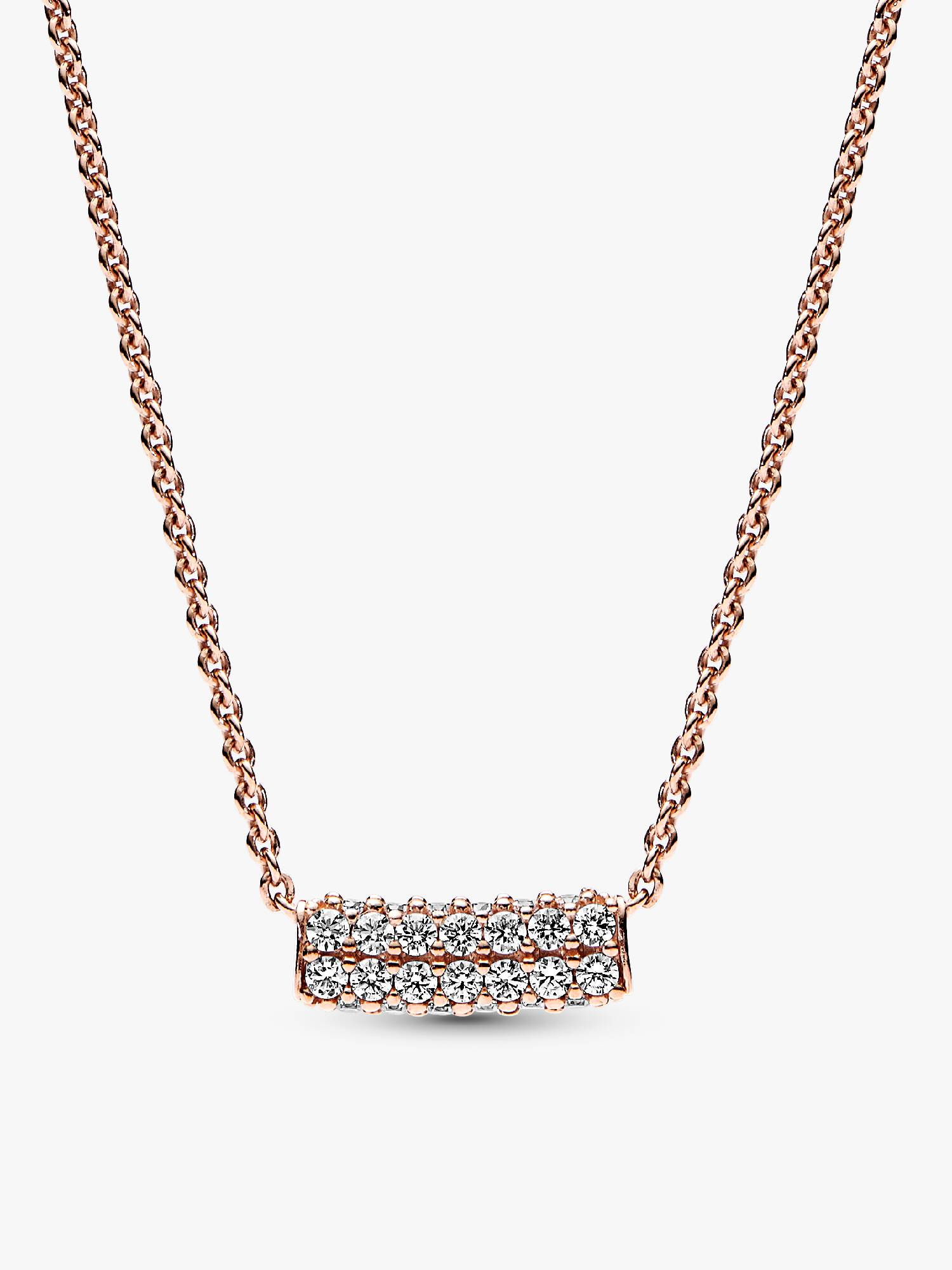 Collier Barre Double Rang Pavée Pandora Timeless