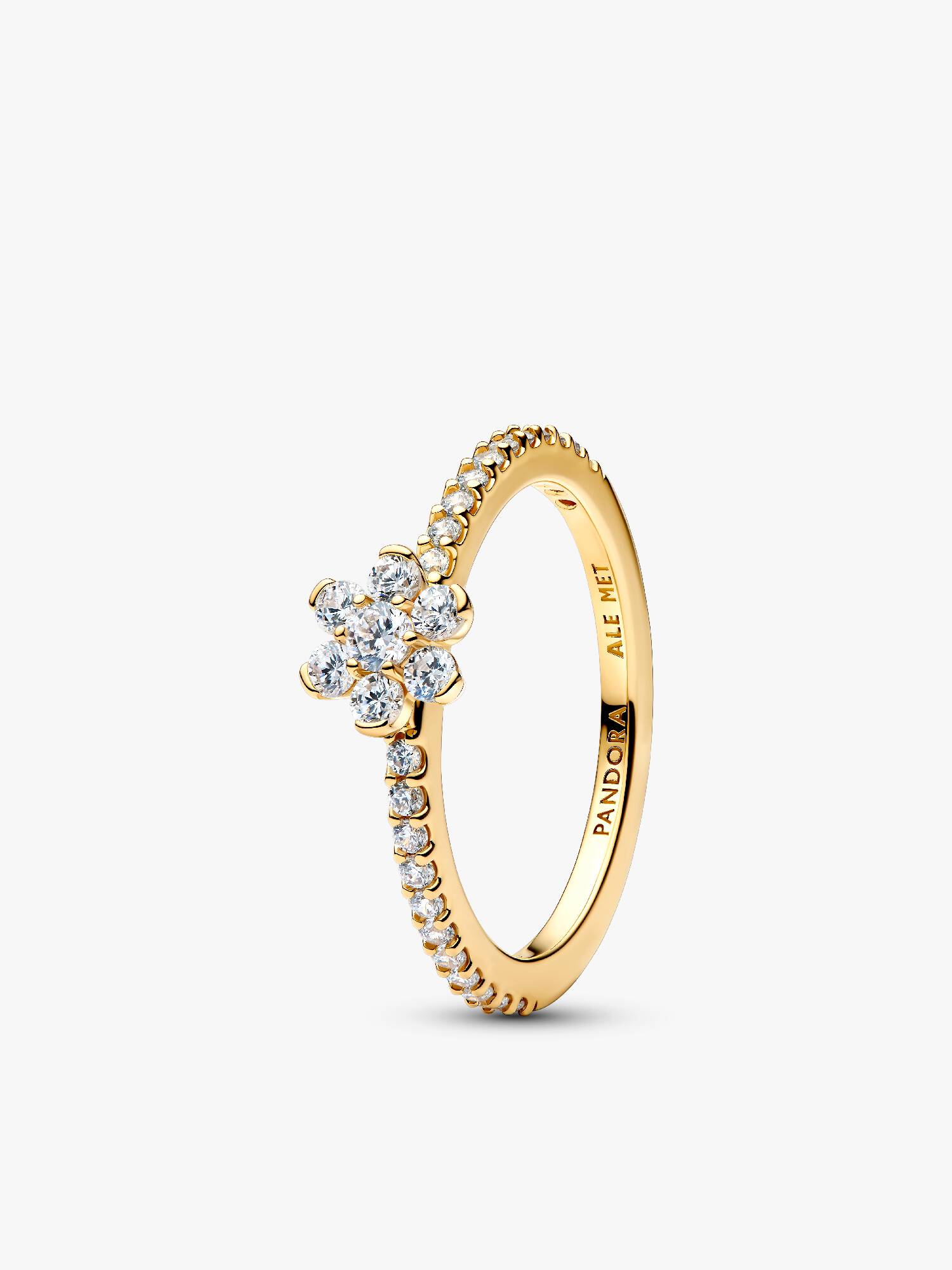 Bague Fleur Scintillante Dorée