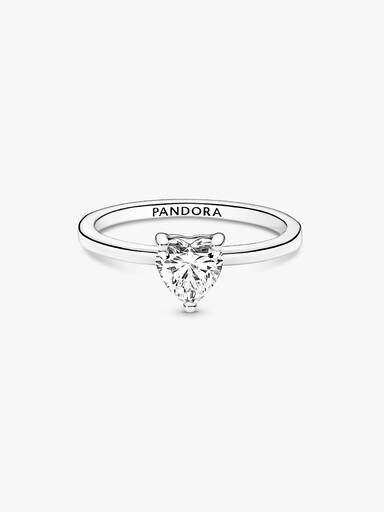 Bague Solitaire Cœur Scintillant