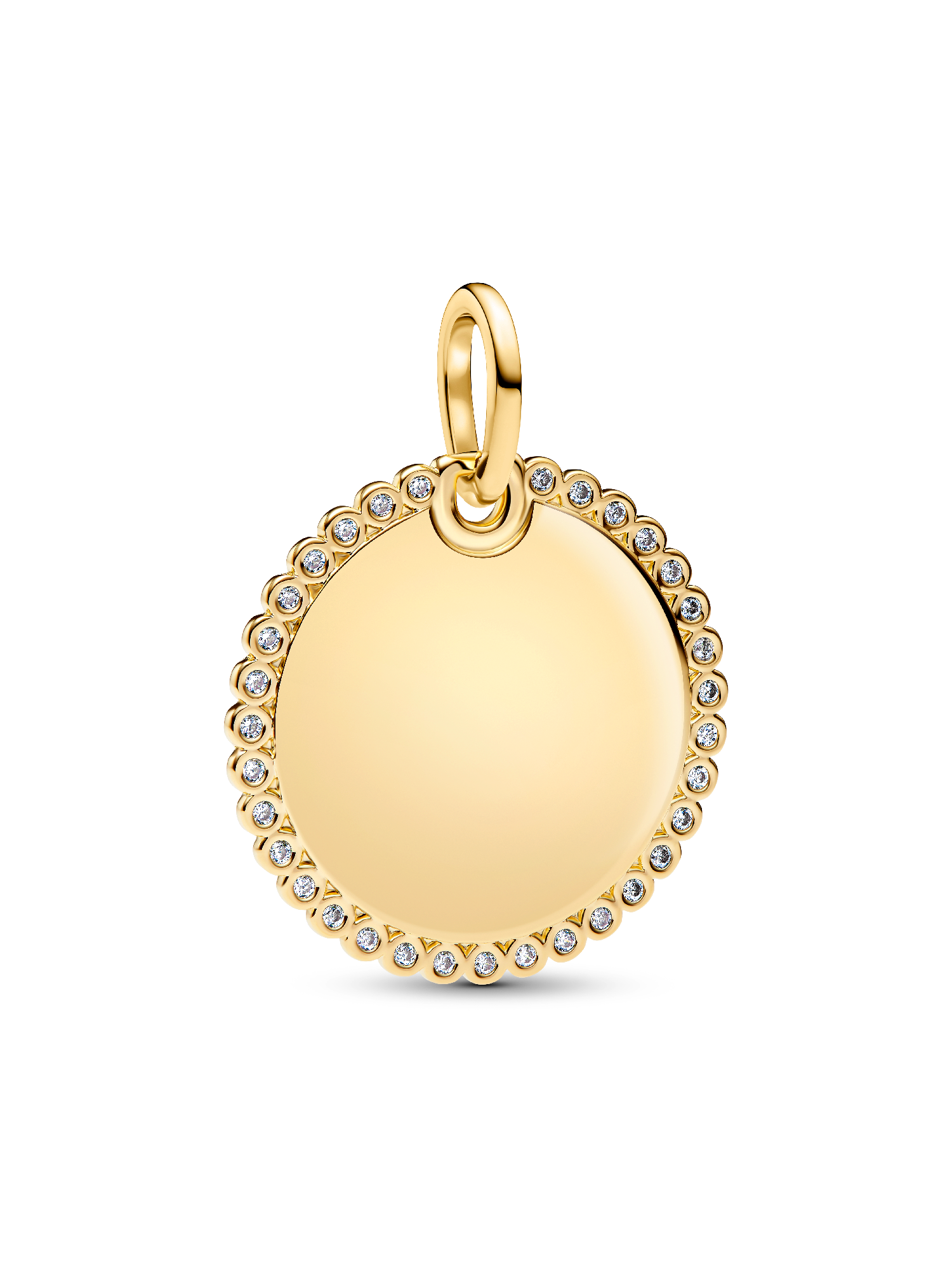 Médaillon Rond Gravable Doré