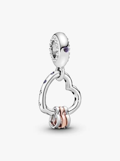 Charm Pendant Cœur Rempli de Cœurs