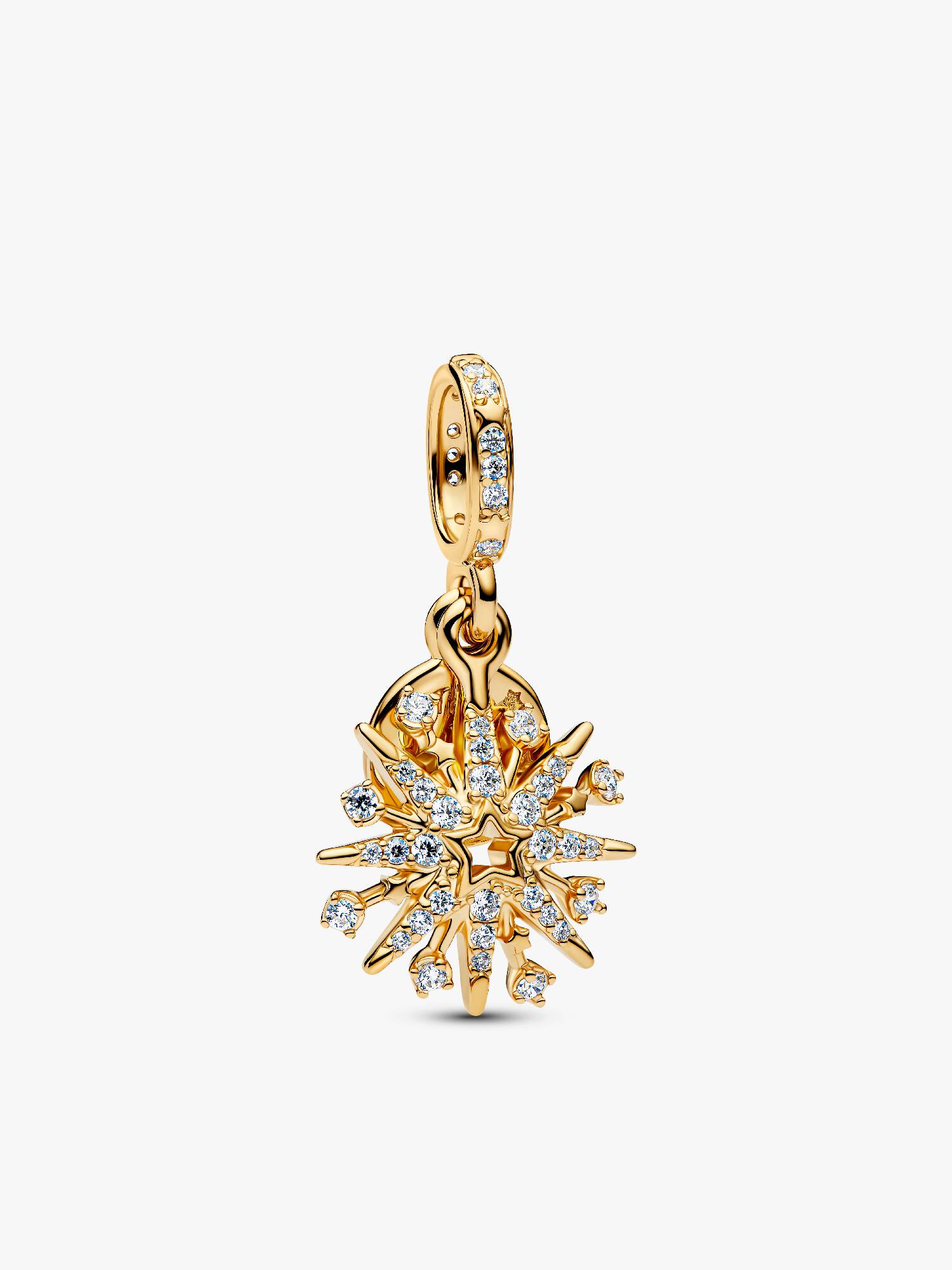 Charm Pendant Double Feu d'Artifice Scintillant