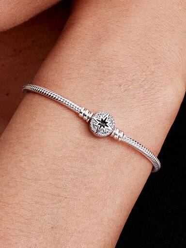 Bracelet Maille Serpent Fermoir Étoile Polaire