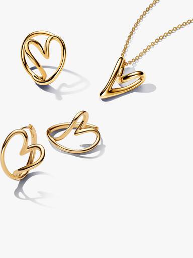Coffret Cadeau ESSENCE bagues en cœur et boucles d’oreilles