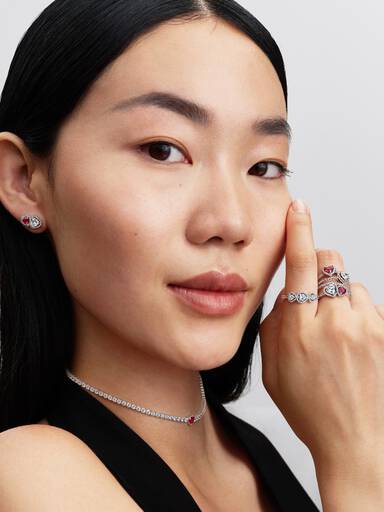 Bague Trilogie Cœur Halo