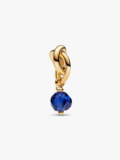 Charm Pendant Cercle de l'Éternité Bleu Facetté