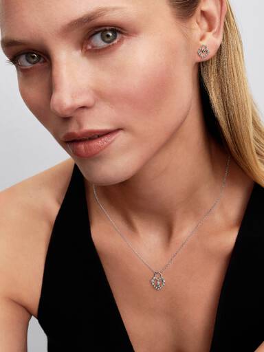 Collier avec Pendentif Cadenas Cœur Scintillant
