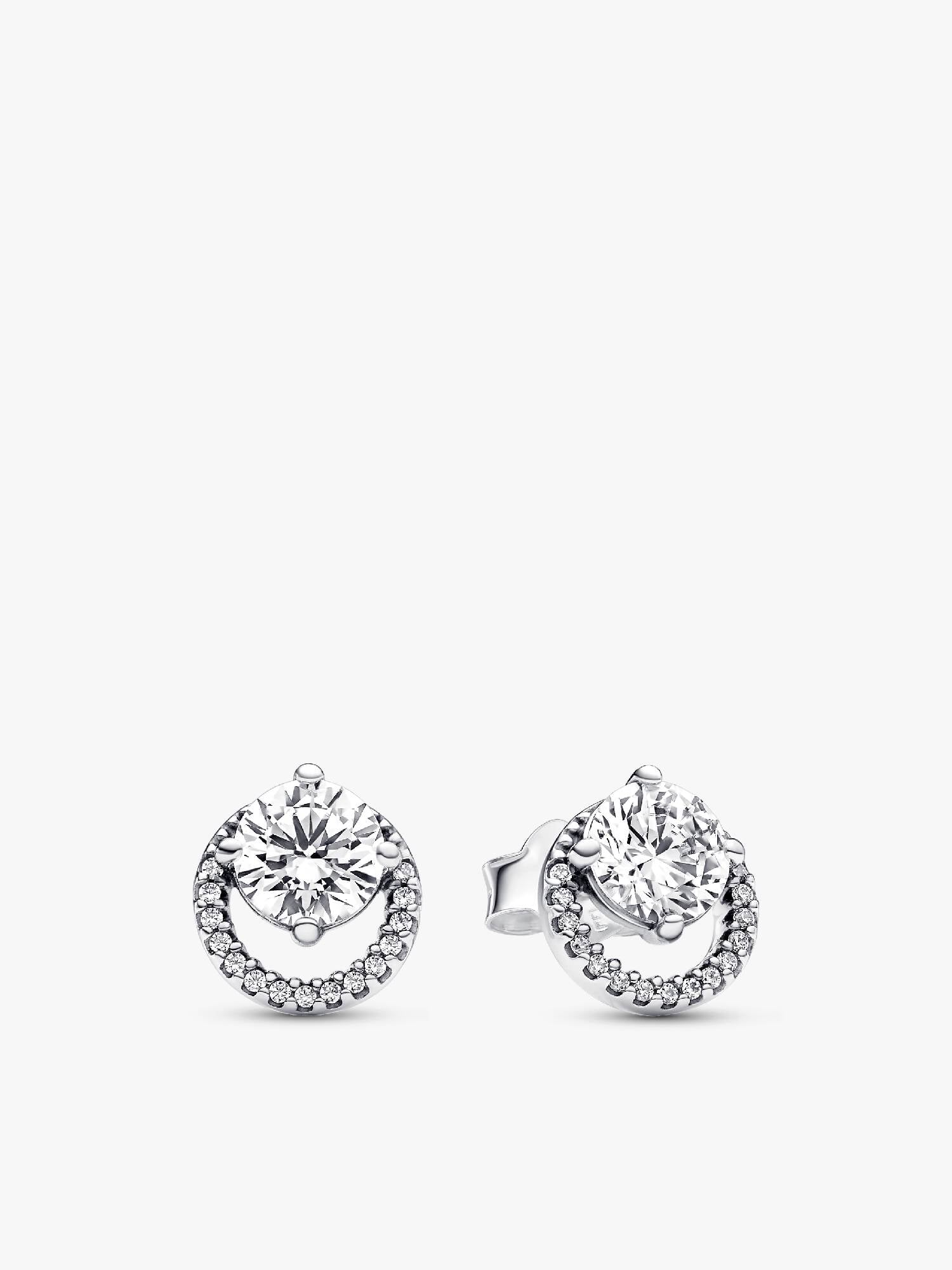 Clous d'Oreilles Halo Rond Scintillant