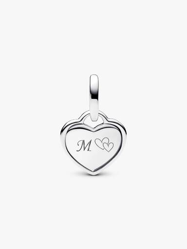 Charm Pendant Cœur Gravable Rose