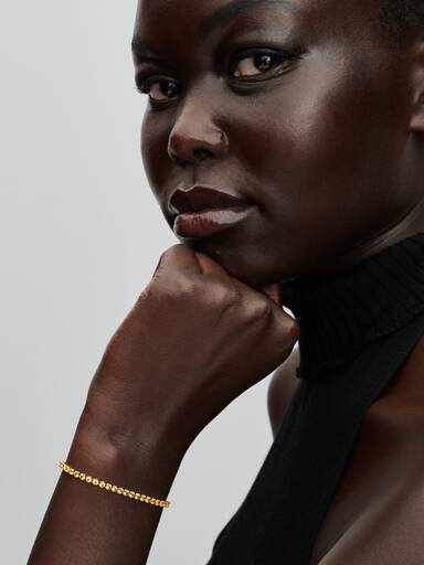 Bracelet Rivière Jaune Scintillant