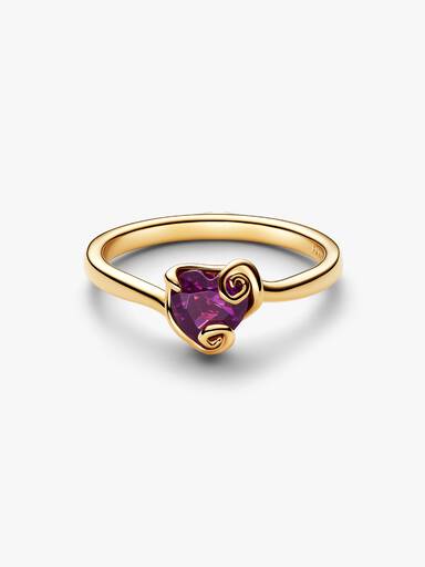 Bague Disney L’Étrange Noël de Monsieur Jack Cœur de Sally Violet Dorée