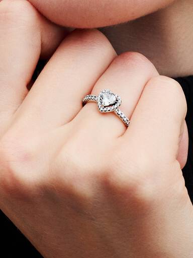 Bague Cœur Surélevé