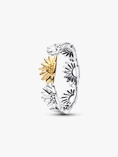 Anneau Demi-Éternité Tournesols Bimatière