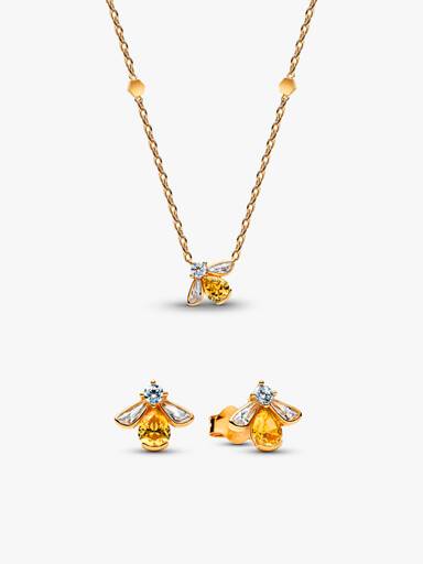 Coffret Cadeau Collier et Boucles d’Oreilles Abeille