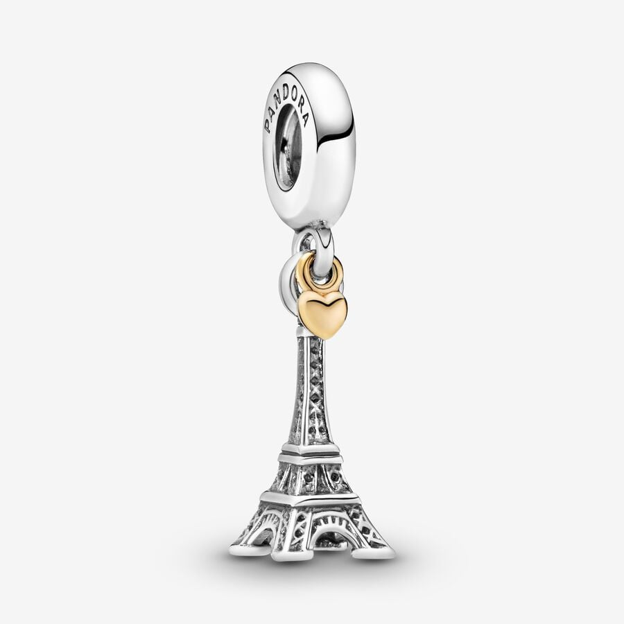 Charm Pendant Tour Eiffel Paris et Cœur image number 0
