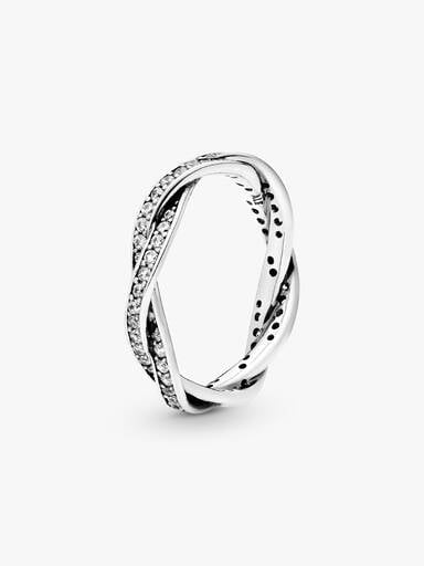 Bague Torsades Scintillante