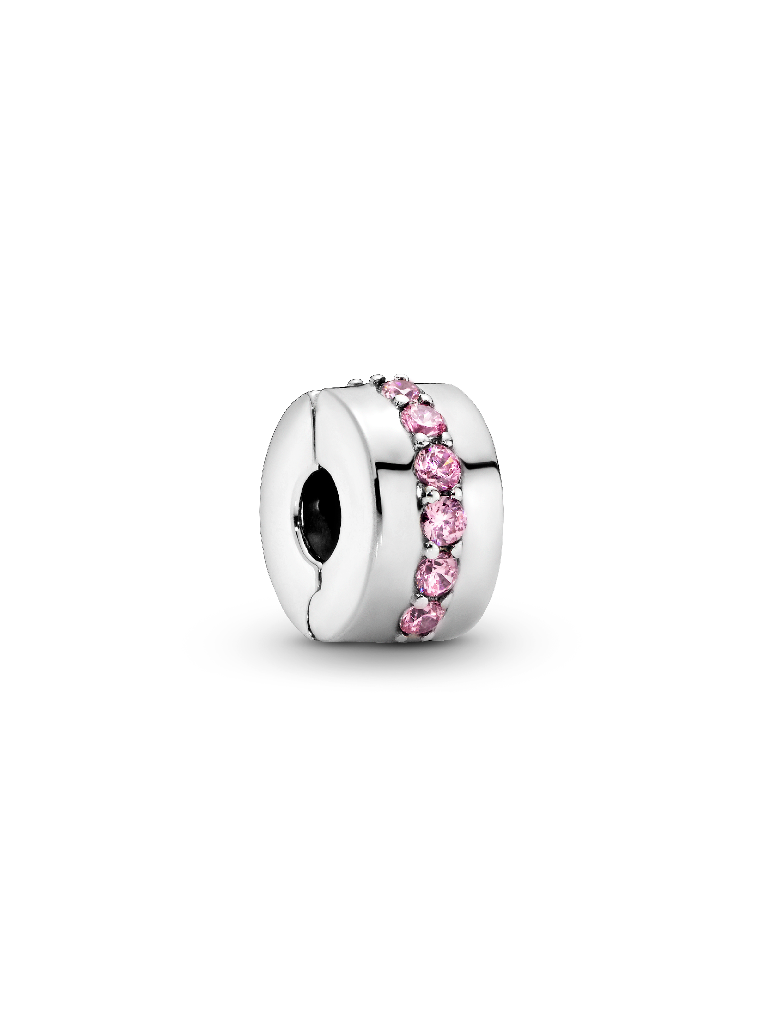 Charm Clip Rangée Scintillante Rose