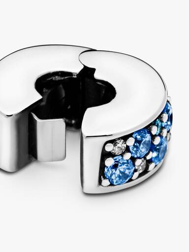 Charm Clip Pavé Bleu