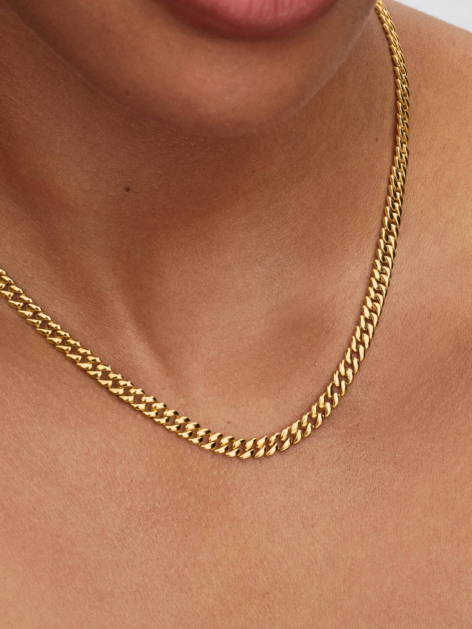 Collier Maille Cubaine Doré