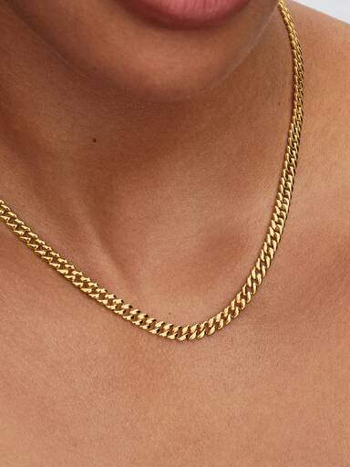 Collier Maille Cubaine Doré
