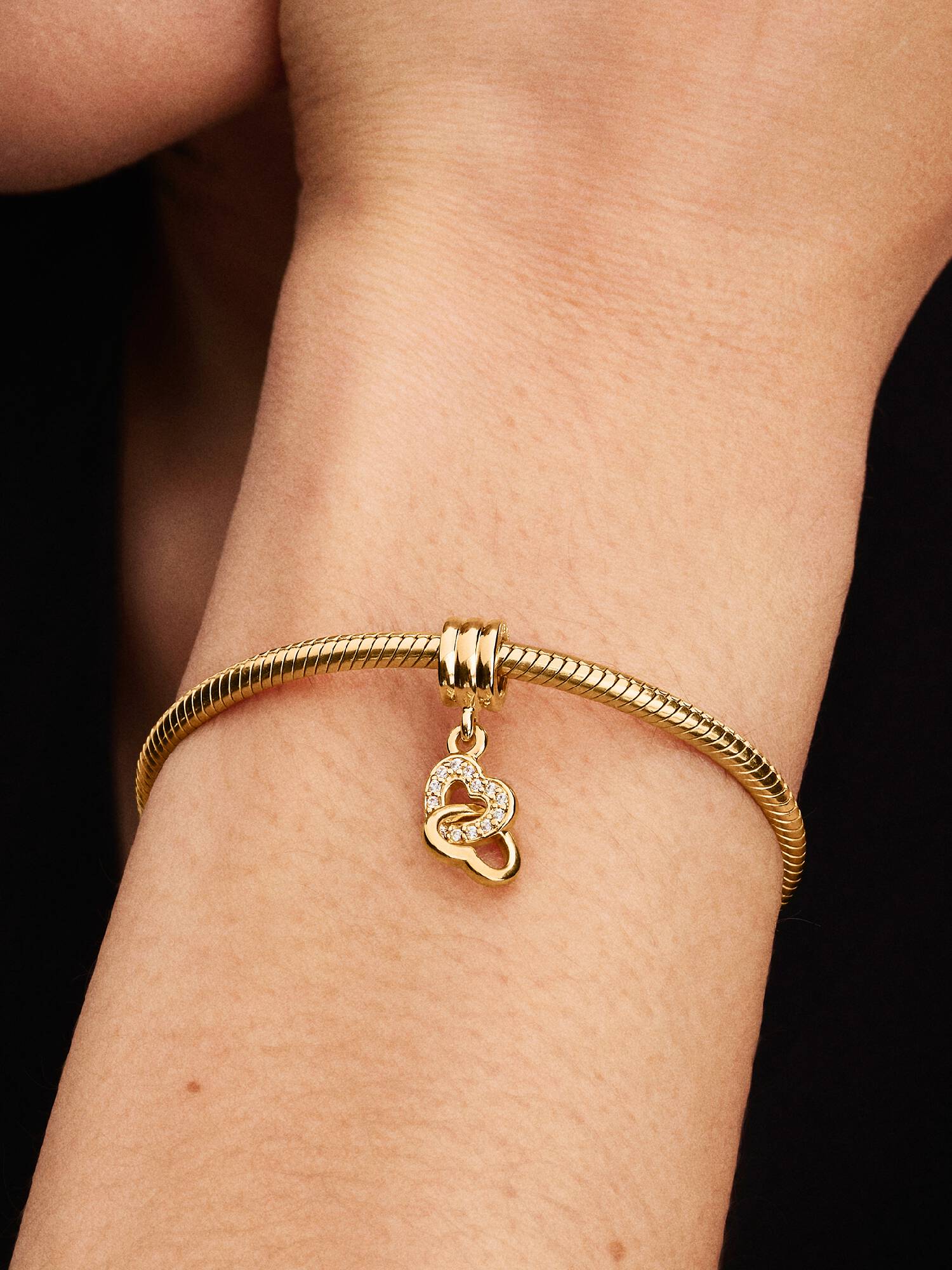 Charm Pendant Cœurs Entrelacés