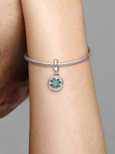 Charm Pendant Trèfle à Quatre Feuilles Chanceuse