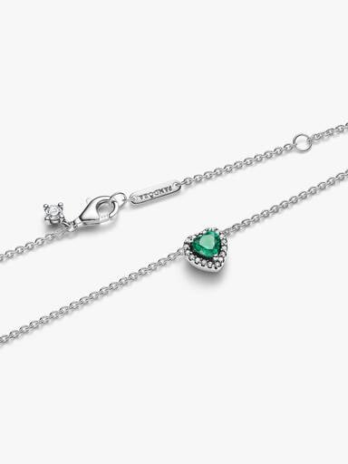 Collier Cœur Vert Surélevé