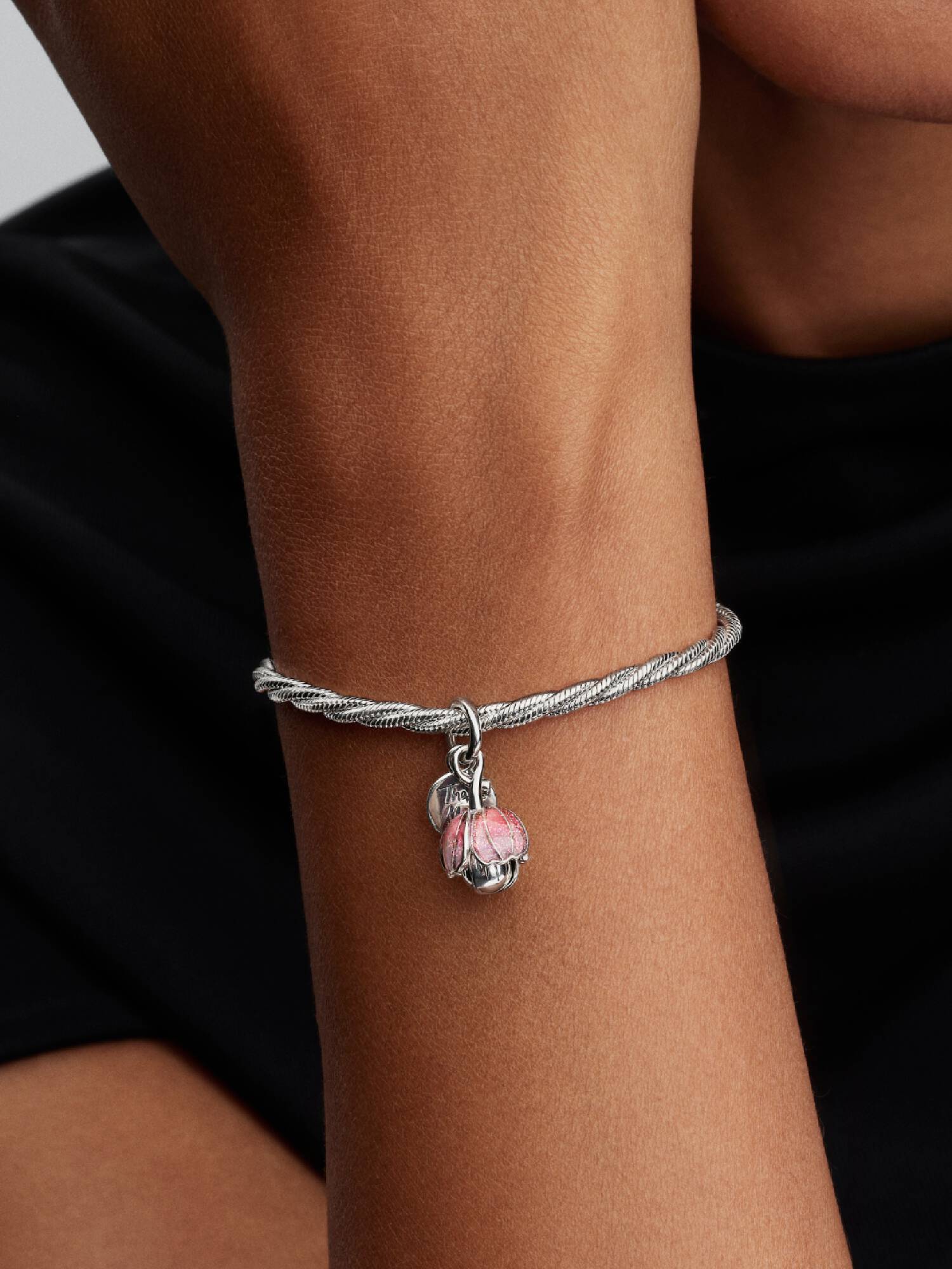Charm Pendant Fleur Épanouie Bimatière