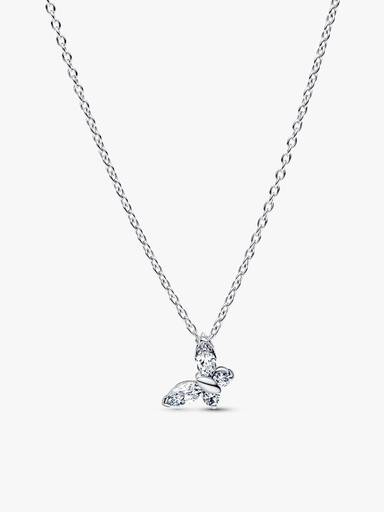 Parure Collier et Boucles d'Oreilles Papillon Scintillant
