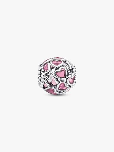 Charm Maman Cœurs Ajourés Roses
