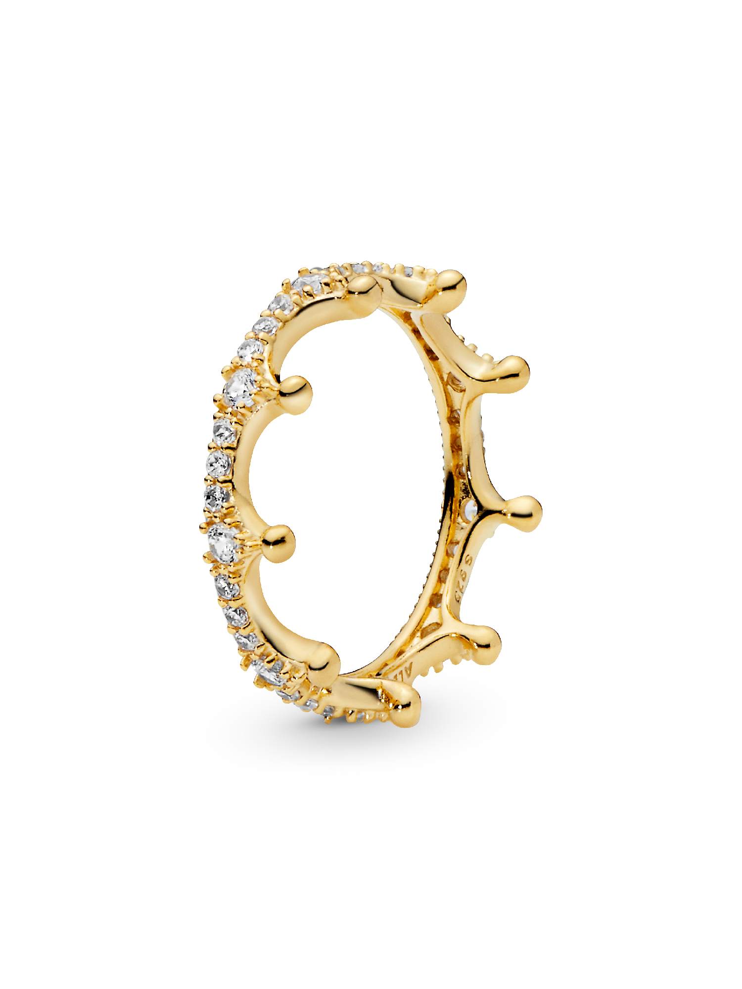 Bague Couronne Étincelante Transparente
