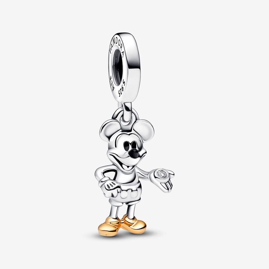 Charm Pendant Disney 100e anniversaire Mickey avec diamant de synthèse image number 0