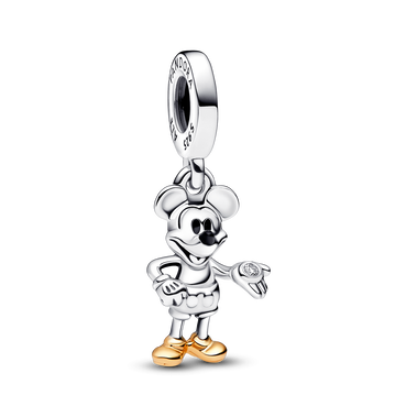 Charm Pendant Disney 100e anniversaire Mickey avec diamant de synthèse