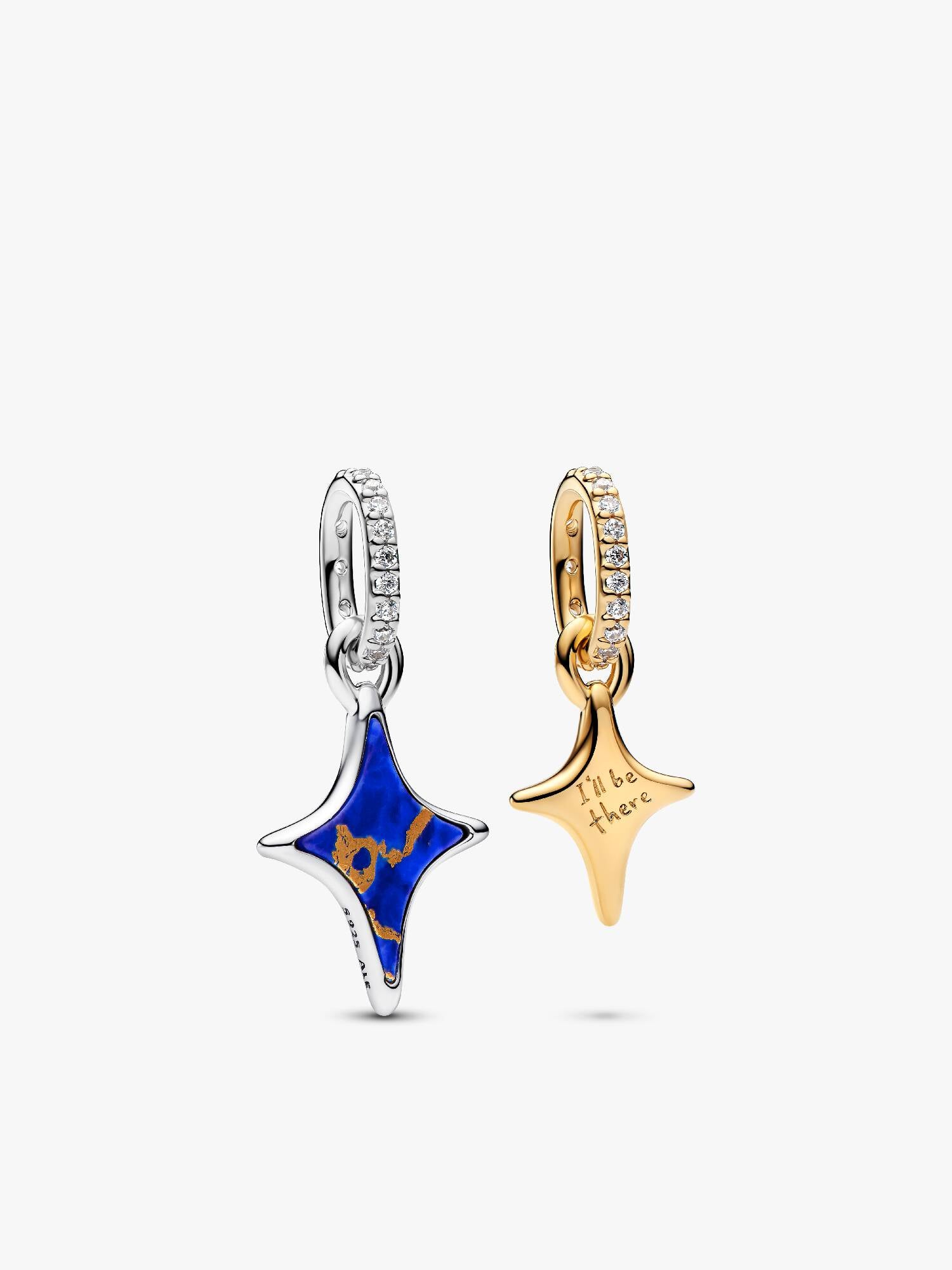 Charm Pendant Double Étoiles Séparables